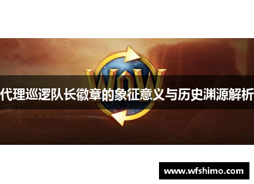 代理巡逻队长徽章的象征意义与历史渊源解析