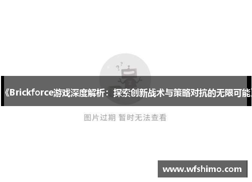 《Brickforce游戏深度解析：探索创新战术与策略对抗的无限可能》